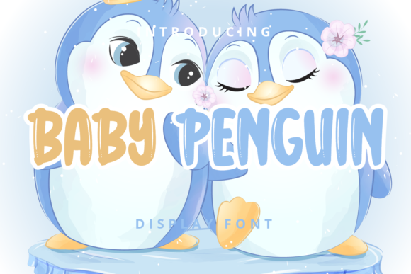 Baby Penguin Font for Playful Campaign Designs