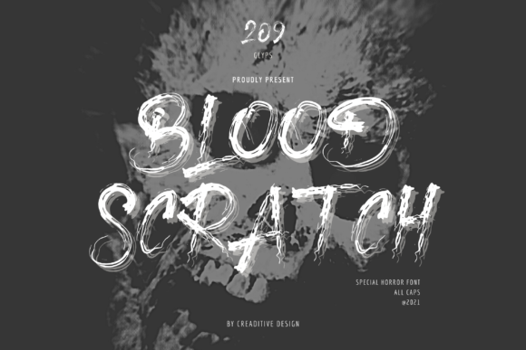 Blood Scratch Font for Craft Projects