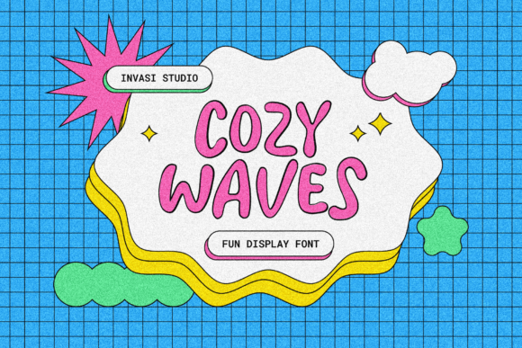 Cozy Waves: A Whimsical Display Font for Digital Projects