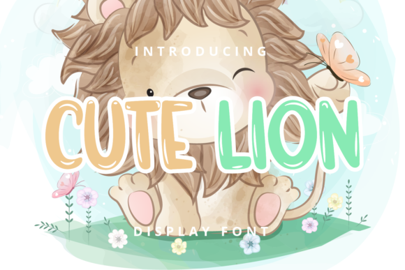 Cute Lion Font for Playful Branding Projects