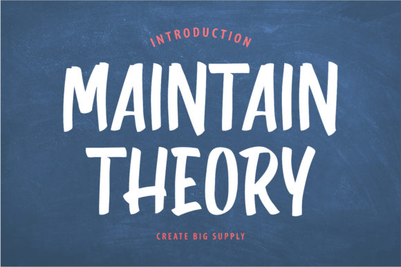 Maintain Theory: A Cool Display Font for Branding Magic
