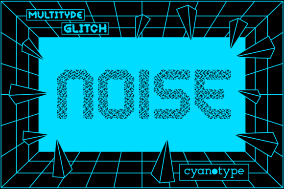 MultiType Glitch Noise Font for Bold Visual Impact